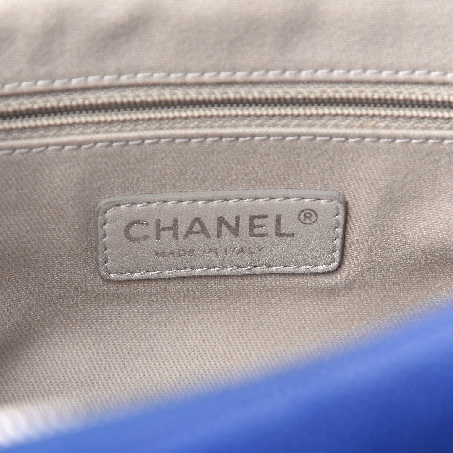 Chanel Caviar Quilted Jumbo Easy Flap Blue 6 of 10