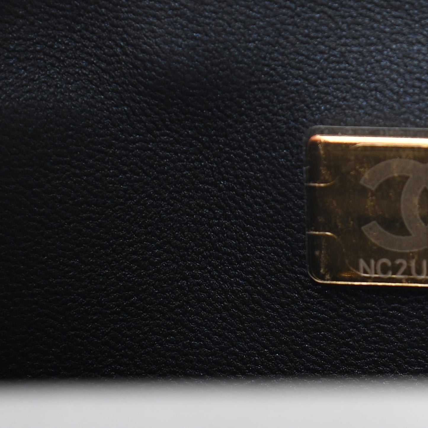 Lambskin Quilted Mini Top Handle Rectangular Flap Navy Blue