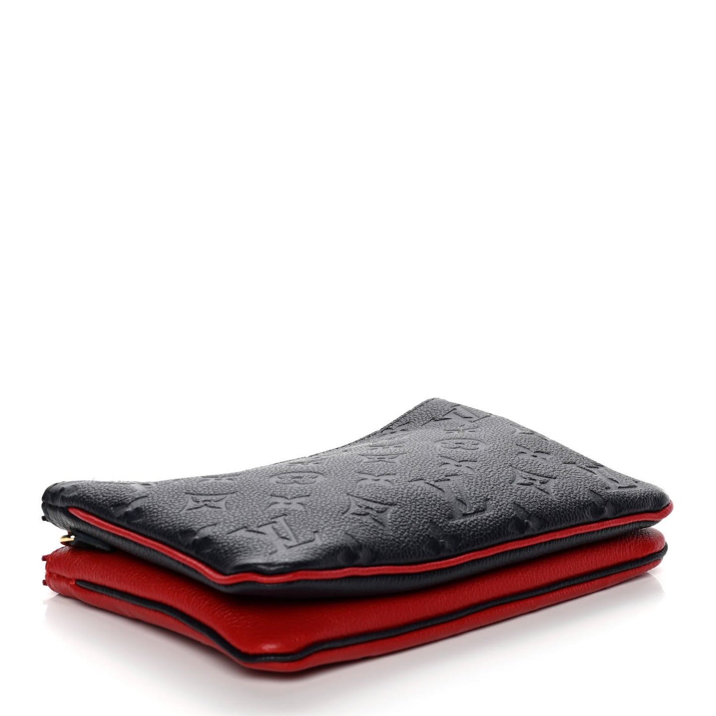 Empreinte Double Zip Pochette Marine Rouge