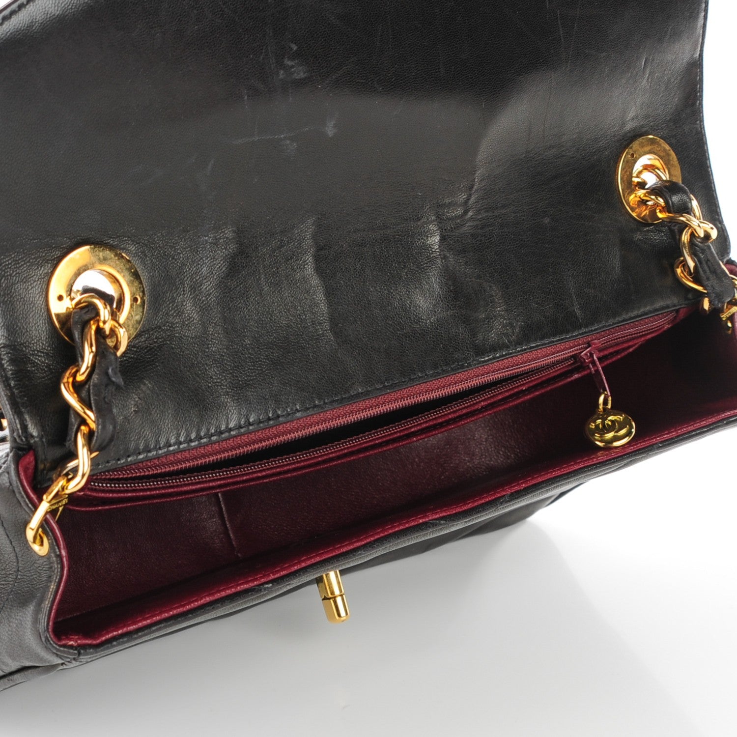 Chanel Lambskin Chevron Medium Flap Black 5 of 9