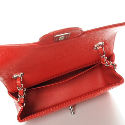 Chanel Caviar Chevron Quilted Mini Rectangular Flap Red 5 of 7