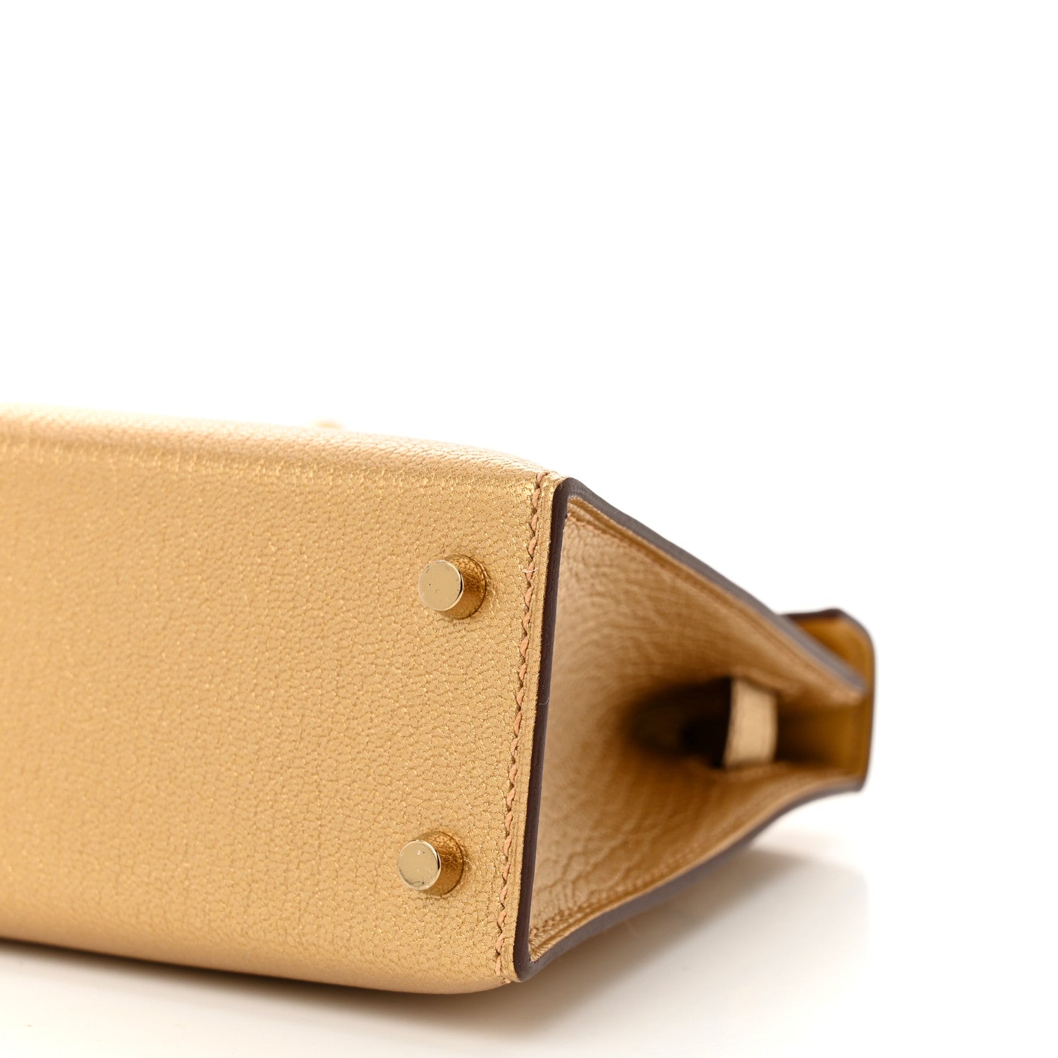Hermes Metallic Chevre Chamkilight Mini Kelly Sellier 20 Dore 10 of 11