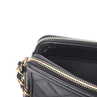 Chanel Caviar Quilted CC Filigree Clutch With Chain Black 15 of 16