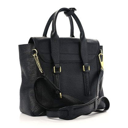 3.1 Phillip Lim Textured Calfskin Medium Pashli Satchel Black 3 of 10