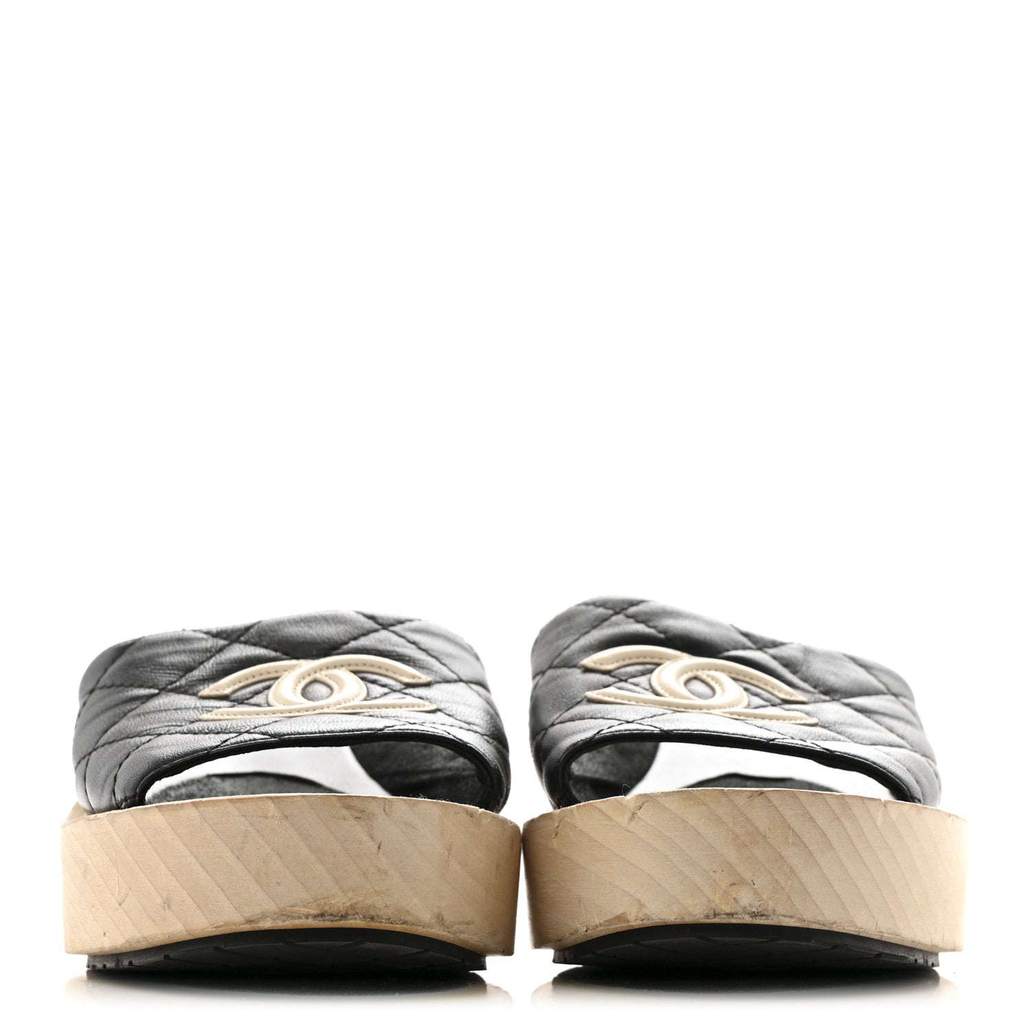 Chanel Lambskin CC Flat Slide Sandals 40 Black 3 of 12