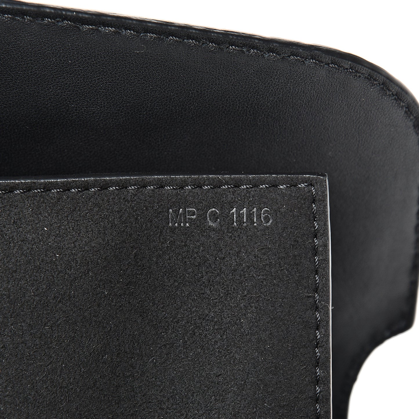 Calfskin Crocodile Embossed Small Nobile Shoulder Bag Black