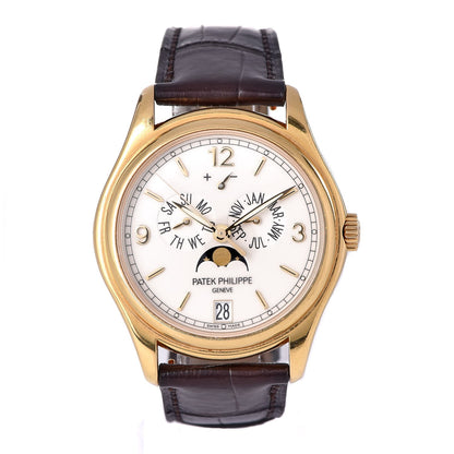 Patek Philippe 18K Yellow Gold 39mm 5146J Annual Calendar Complications Self Winding Watch 1 of 13
