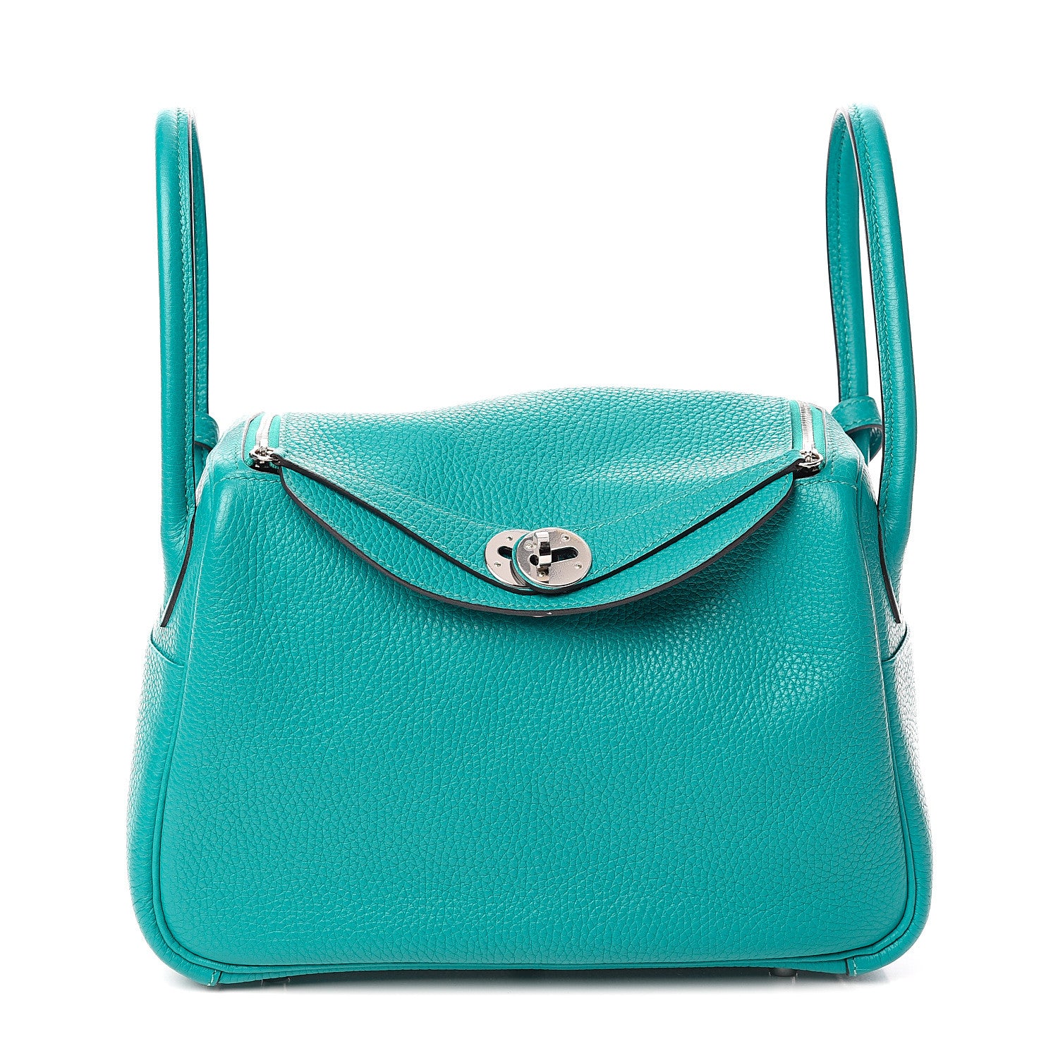 Hermes Taurillon Clemence Lindy 26 Bleu Paon 1 of 8