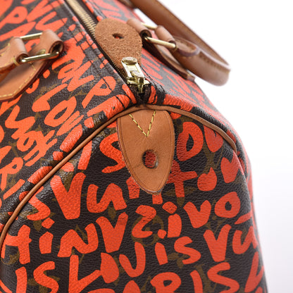Louis Vuitton Monogram Graffiti Speedy 30 Orange 10 of 17