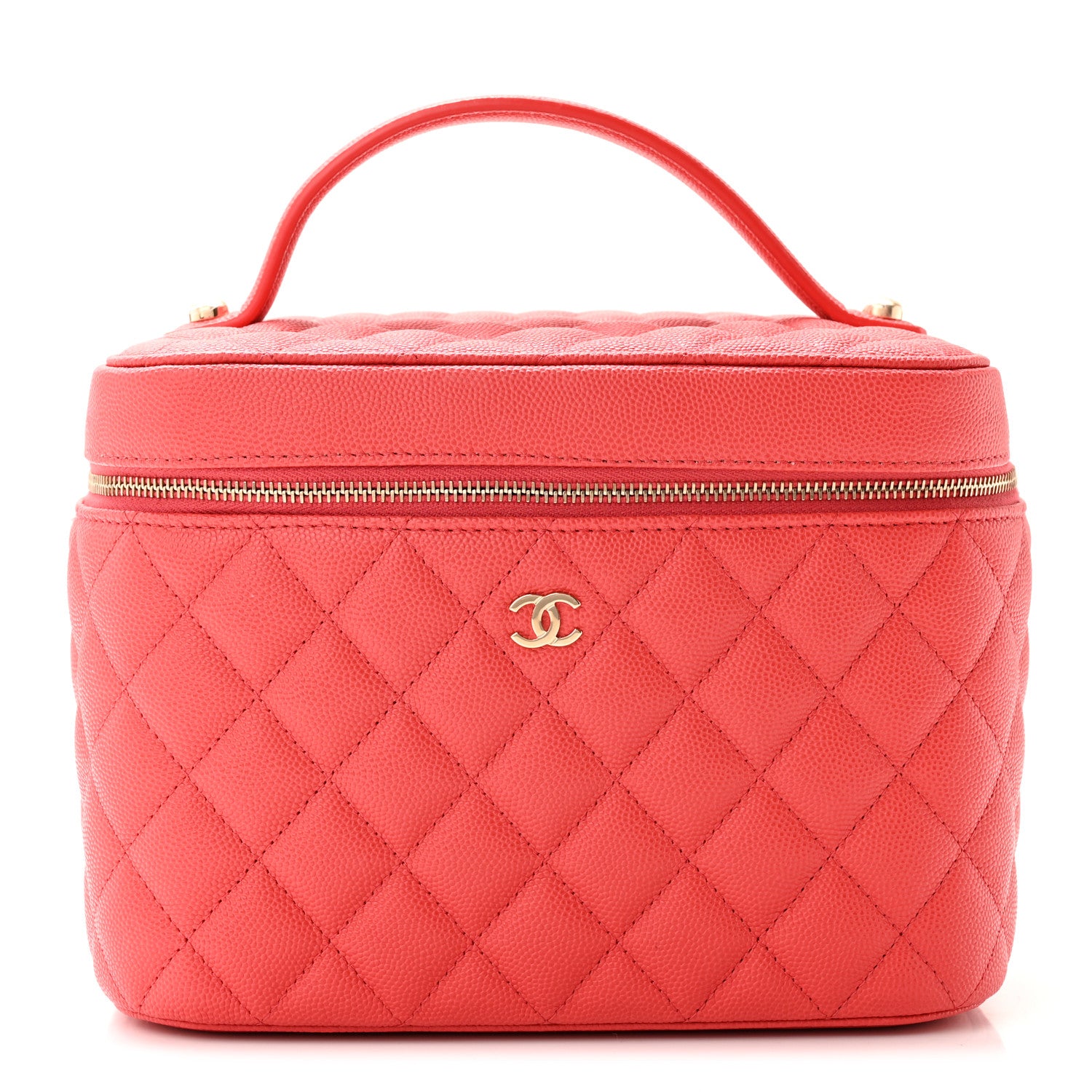 Chanel Caviar Quilted Large Vanity Pouch Red 1 of 19