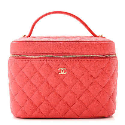 Chanel Caviar Quilted Large Vanity Pouch Red 1 of 19