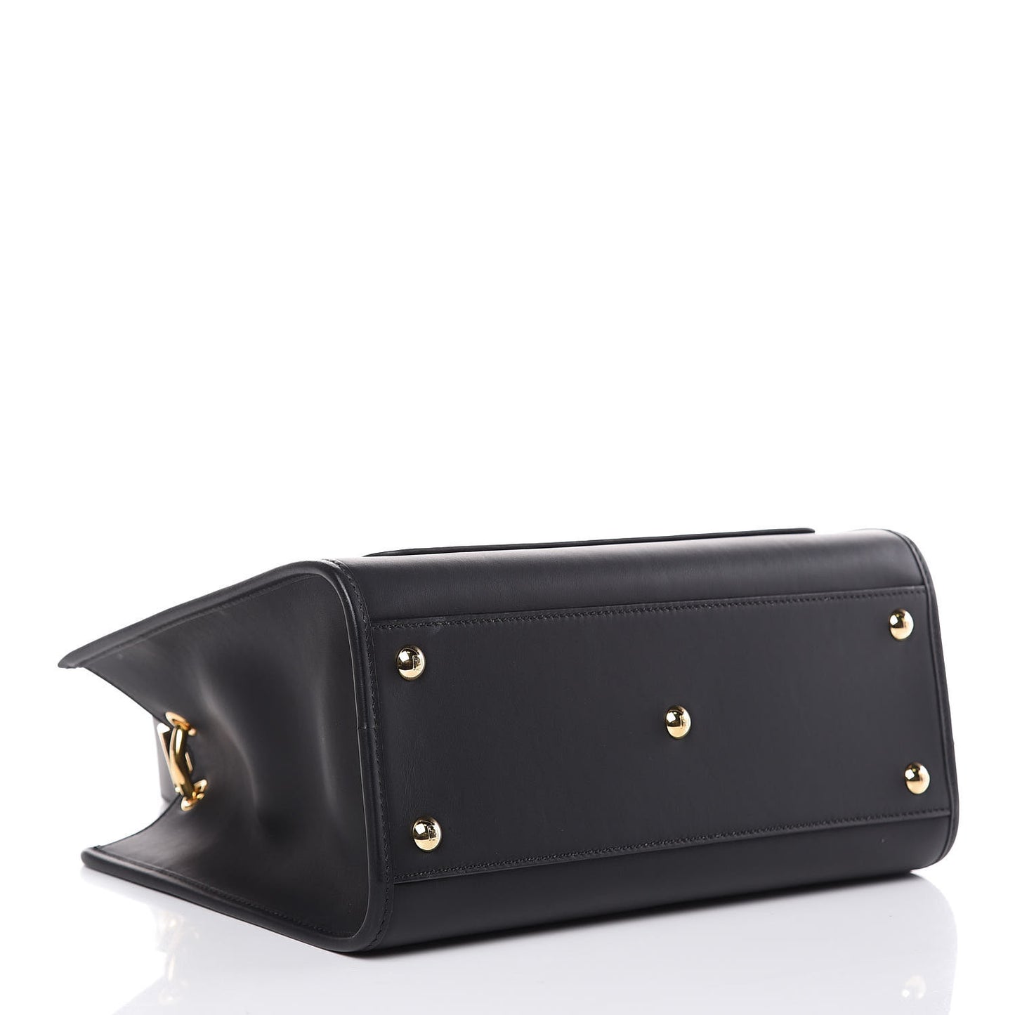 Vitello Century F is Fendi FF 1974 Embossed Small Runaway Satchel Black Maya