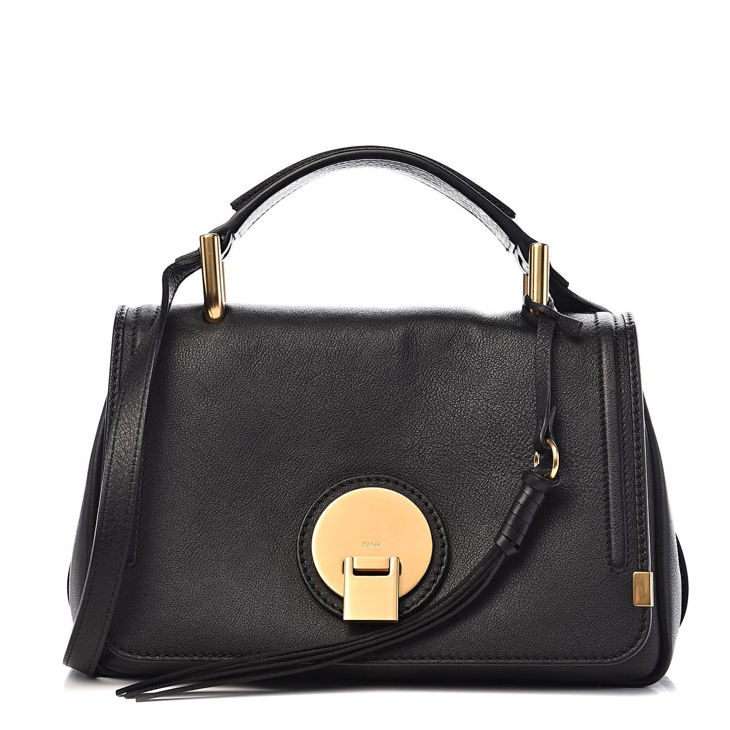 Smooth Calfskin Small Indy Shoulder Bag Black