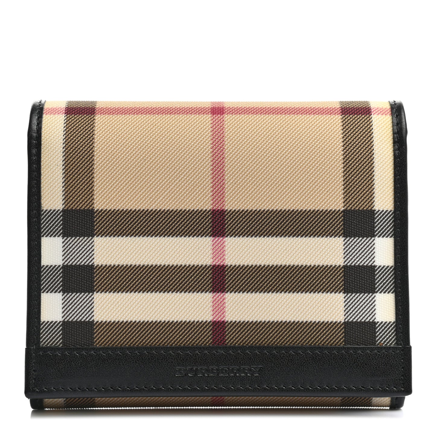 House Check Wallet Black