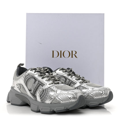 Christian Dior Technical Mesh Dior Chrono Sneakers 38.5 Silver 10 of 10