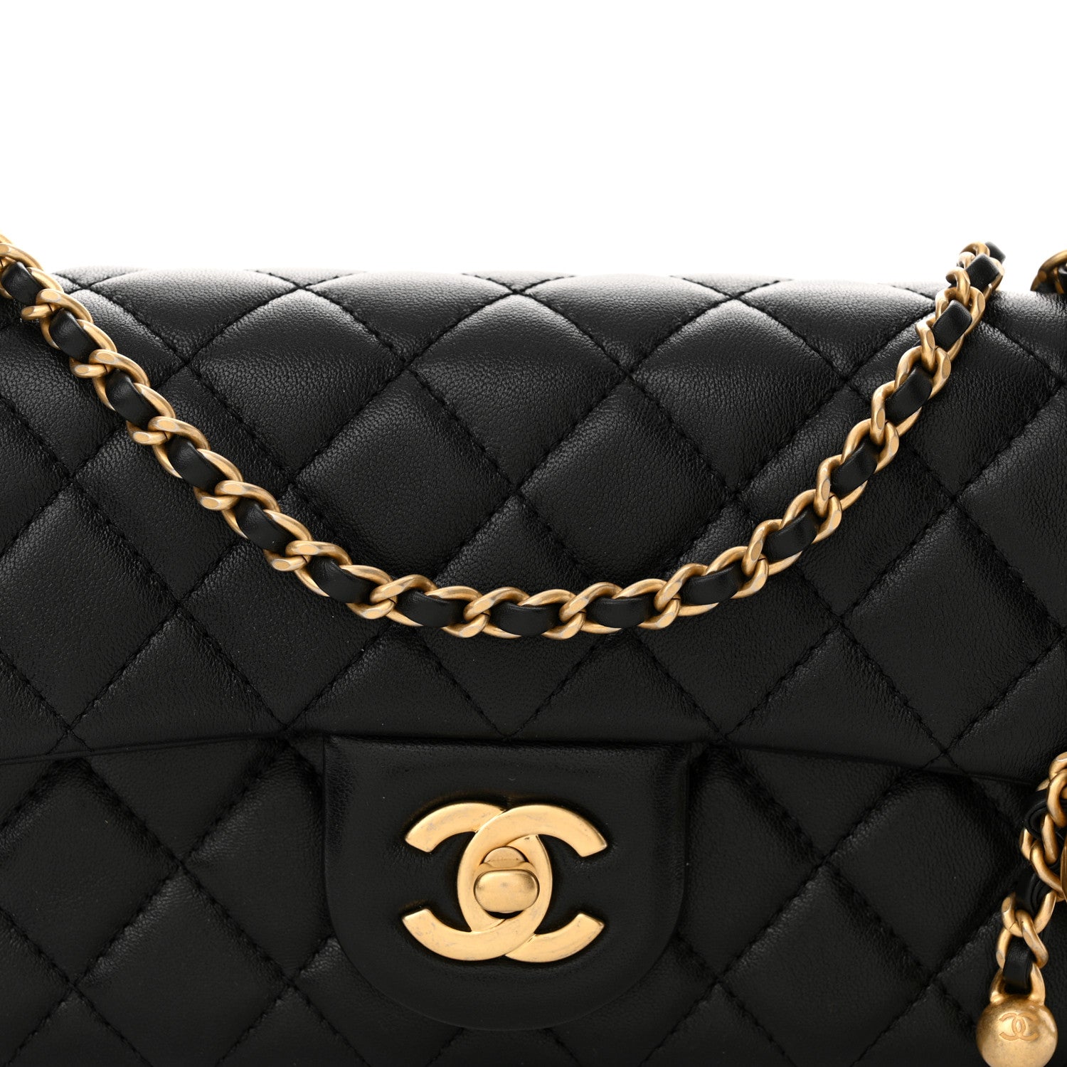 Chanel Lambskin Quilted Mini Rectangular Pearl Crush Flap Black 8 of 11