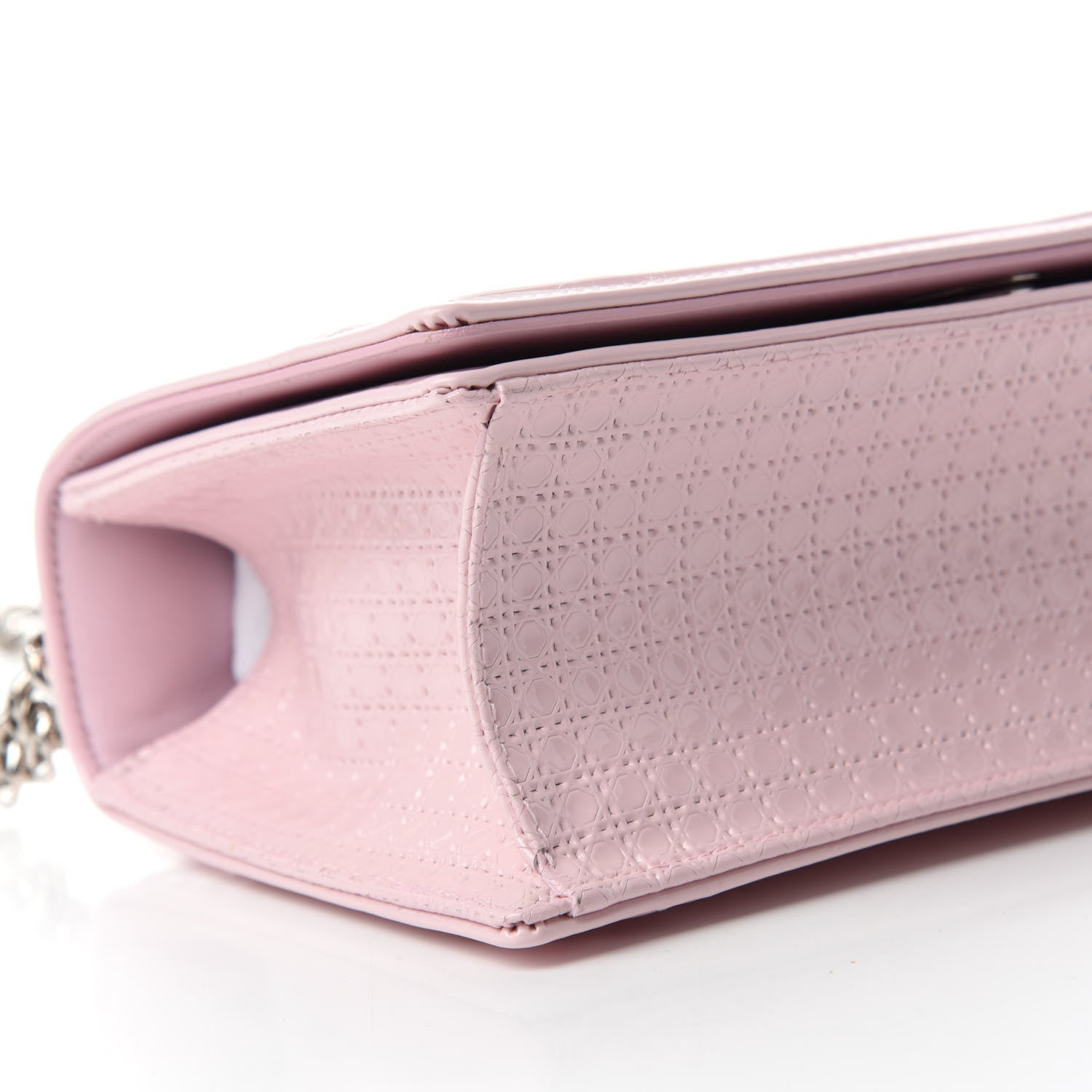 Christian Dior Patent Micro-Cannage Small Diorama Flap Bag Rose 6 of 9
