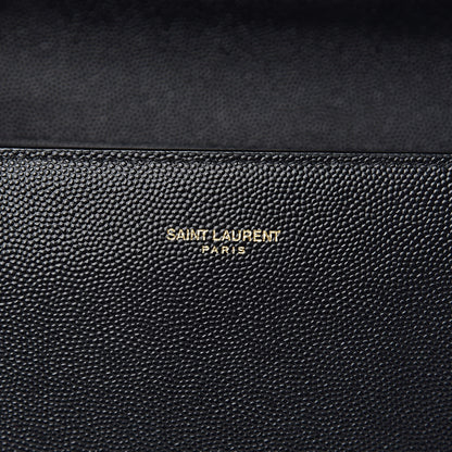 Saint Laurent Grain de Poudre Medium Classic Monogram Cassandra Top Handle Black Rouge Legion 6 of 10