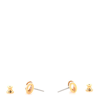 Hermes Gold Lacquered Mini Pop H Earrings White 3 of 5