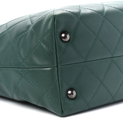 Chanel Calfskin Quilted Large Shopping In Chains Tote Green 11 of 13