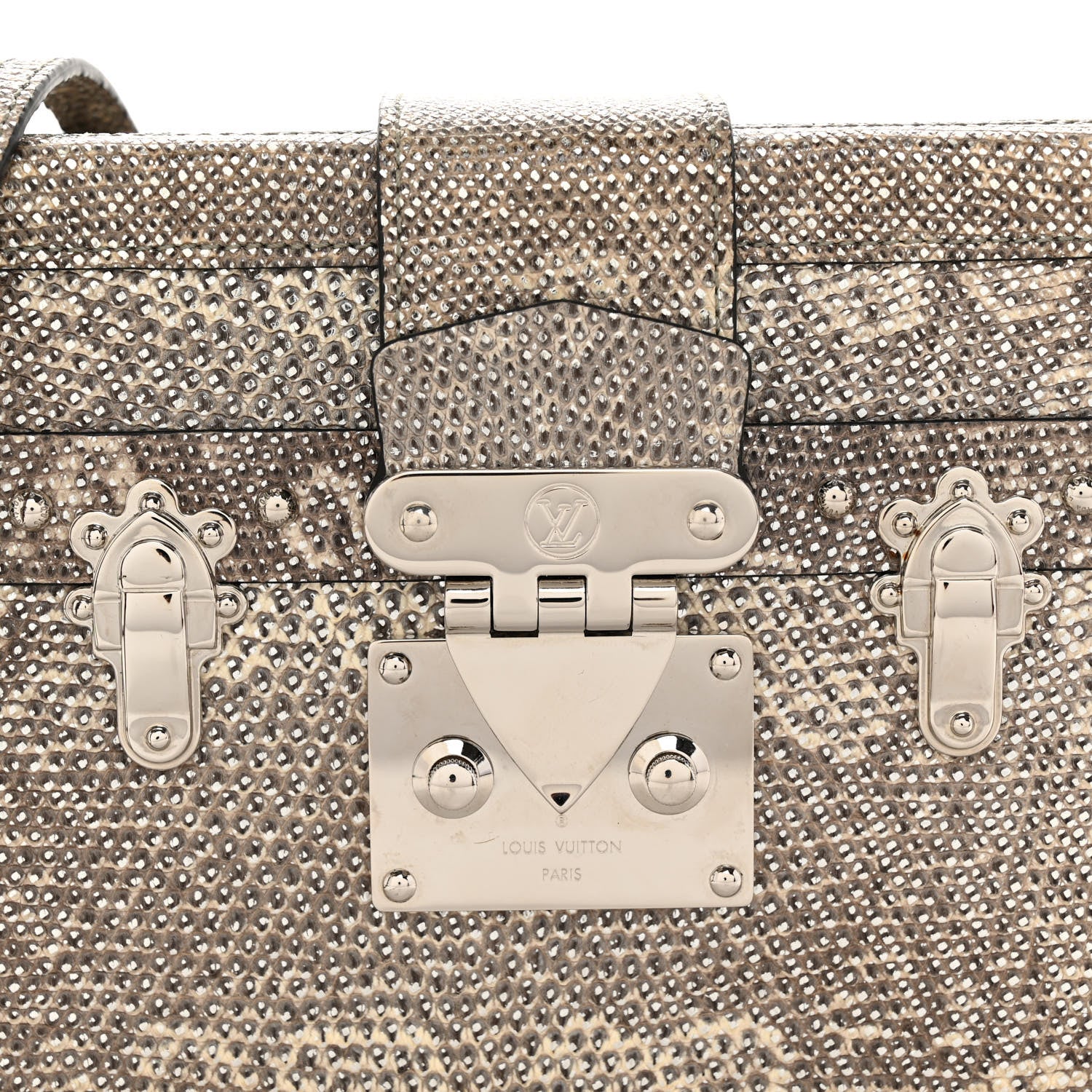Louis Vuitton Lizard Petite Malle Silver 7 of 11