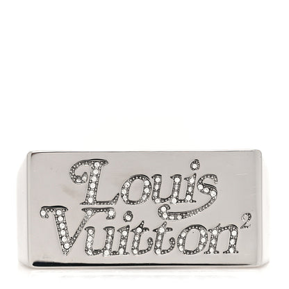 Louis Vuitton X NIGO Stainless Steel Strass Squared Double Ring M Silver 1 of 5