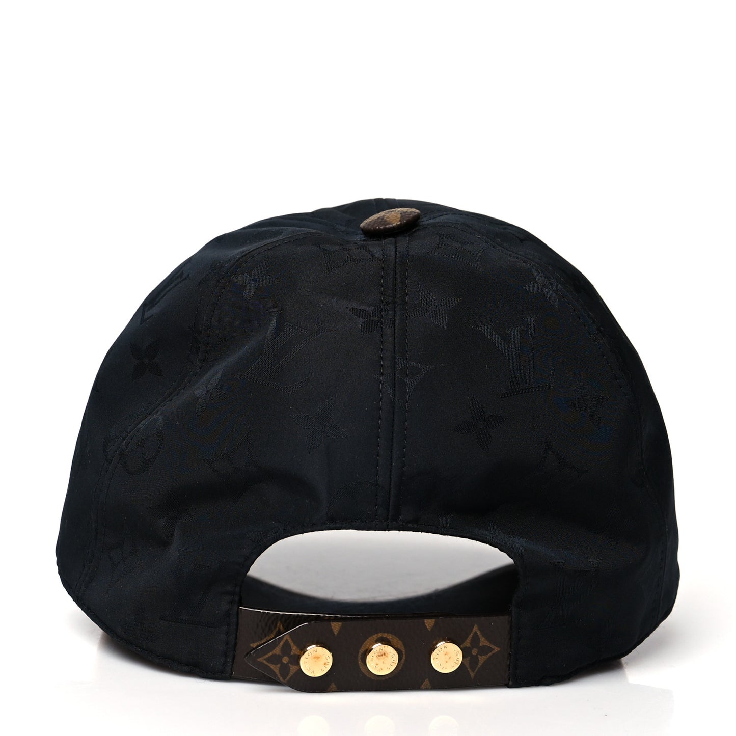 Polyester Silk Monogram LV Get Ready Cap M Black