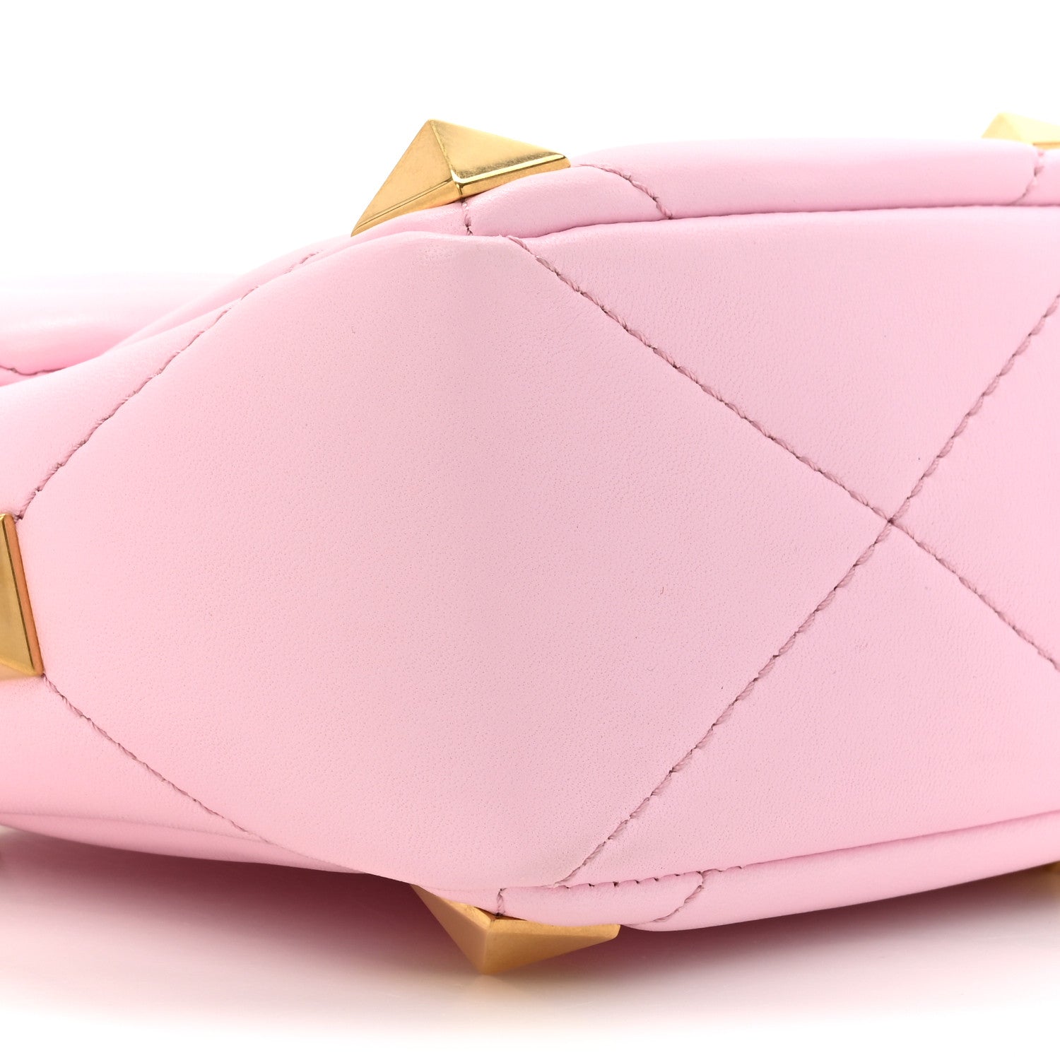 Valentino Garavani Nappa Medium Roman Stud Shoulder Bag Pink Borealis 9 of 9