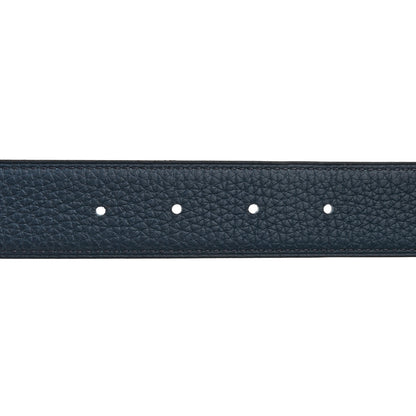 Hermes Box Togo 32mm Belt Strap 90 36 Black Bleu de Prusse 3 of 6