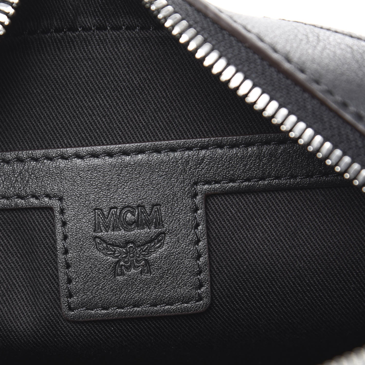 MCM Calfskin Ottomar Monogram Klara Crossbody Bag Black 6 of 9