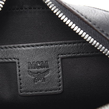 MCM Calfskin Ottomar Monogram Klara Crossbody Bag Black 6 of 9