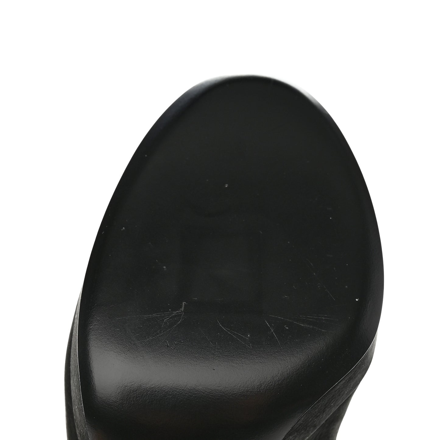 Suede Calfskin Cap Toe CC Pumps 39.5 Black
