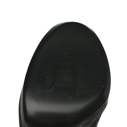 Chanel Suede Calfskin Cap Toe CC Pumps 39.5 Black 9 of 10