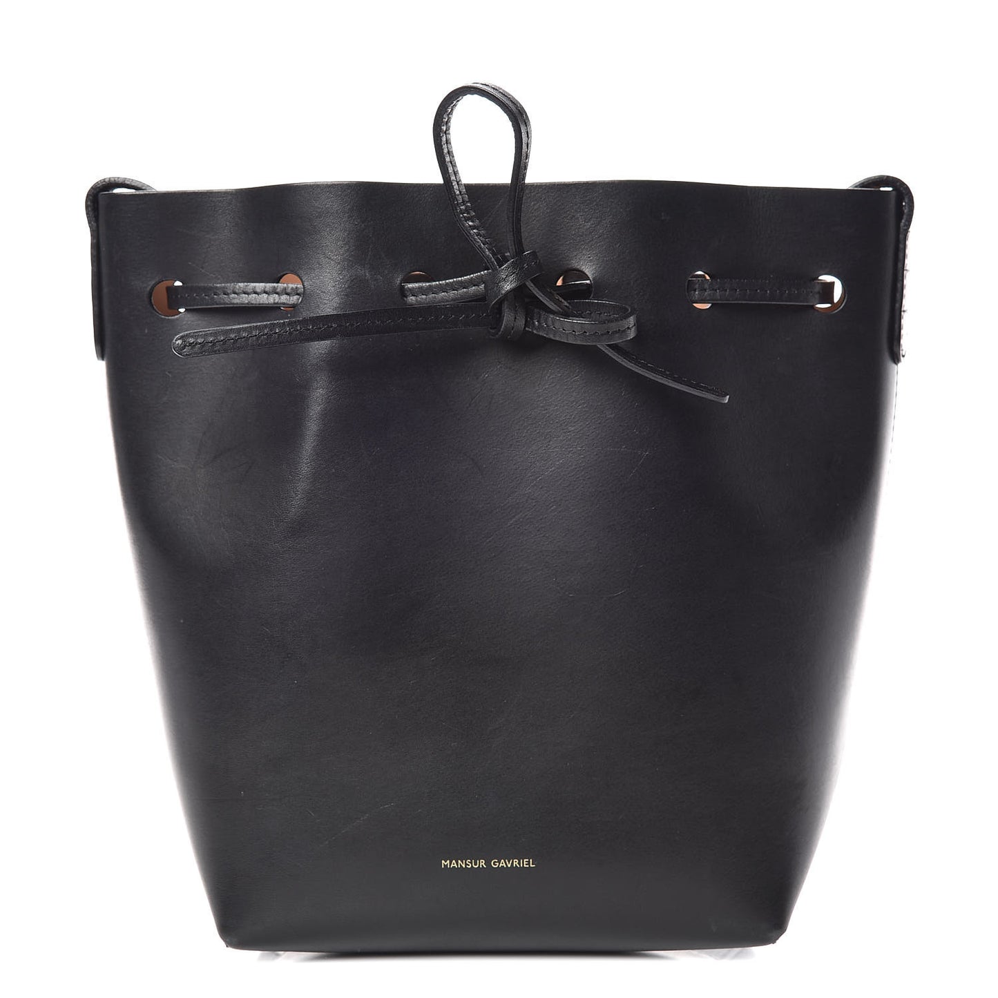 Calfskin Mini Bucket Bag Black Ballerina