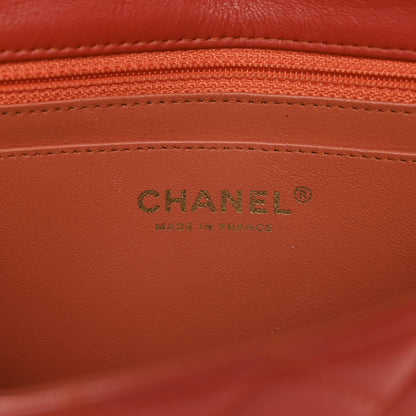 Chanel Lambskin Quilted Mini Rectangular Flap Orange 6 of 16
