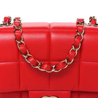 Chanel Lambskin Resin Crystal Square Quilted Monacoco Mini Flap Red 8 of 10