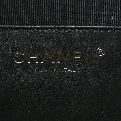 Chanel Shiny Crumpled Calfskin Quilted Medium Chanel 25 Handbag  Black 6 of 11