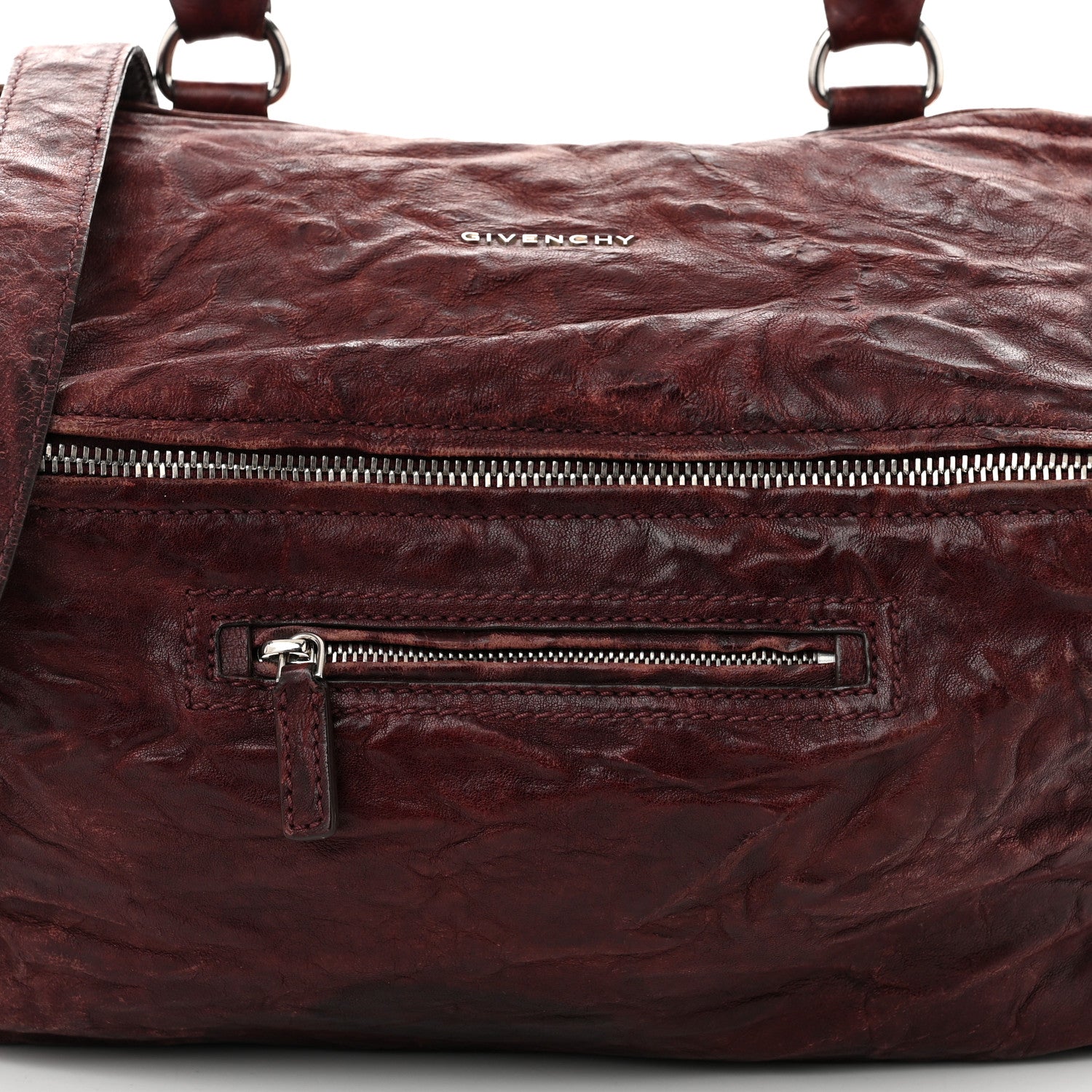 Givenchy Tumbled Sheepskin Medium Pandora Oxblood 8 of 11