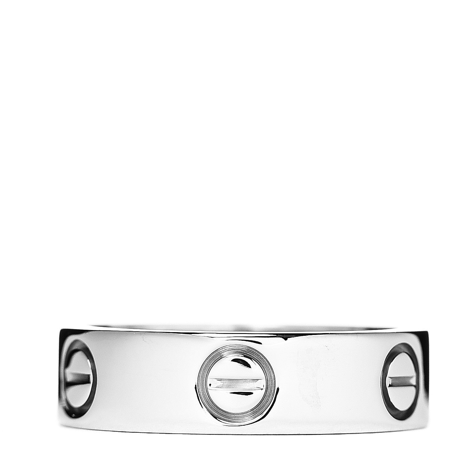 Cartier 18K White Gold 5.5mm LOVE Ring 53 6.5 2 of 3