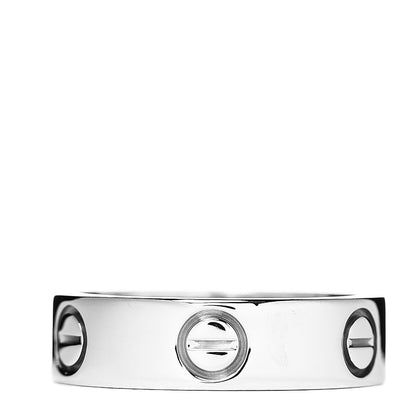 Cartier 18K White Gold 5.5mm LOVE Ring 53 6.5 2 of 3