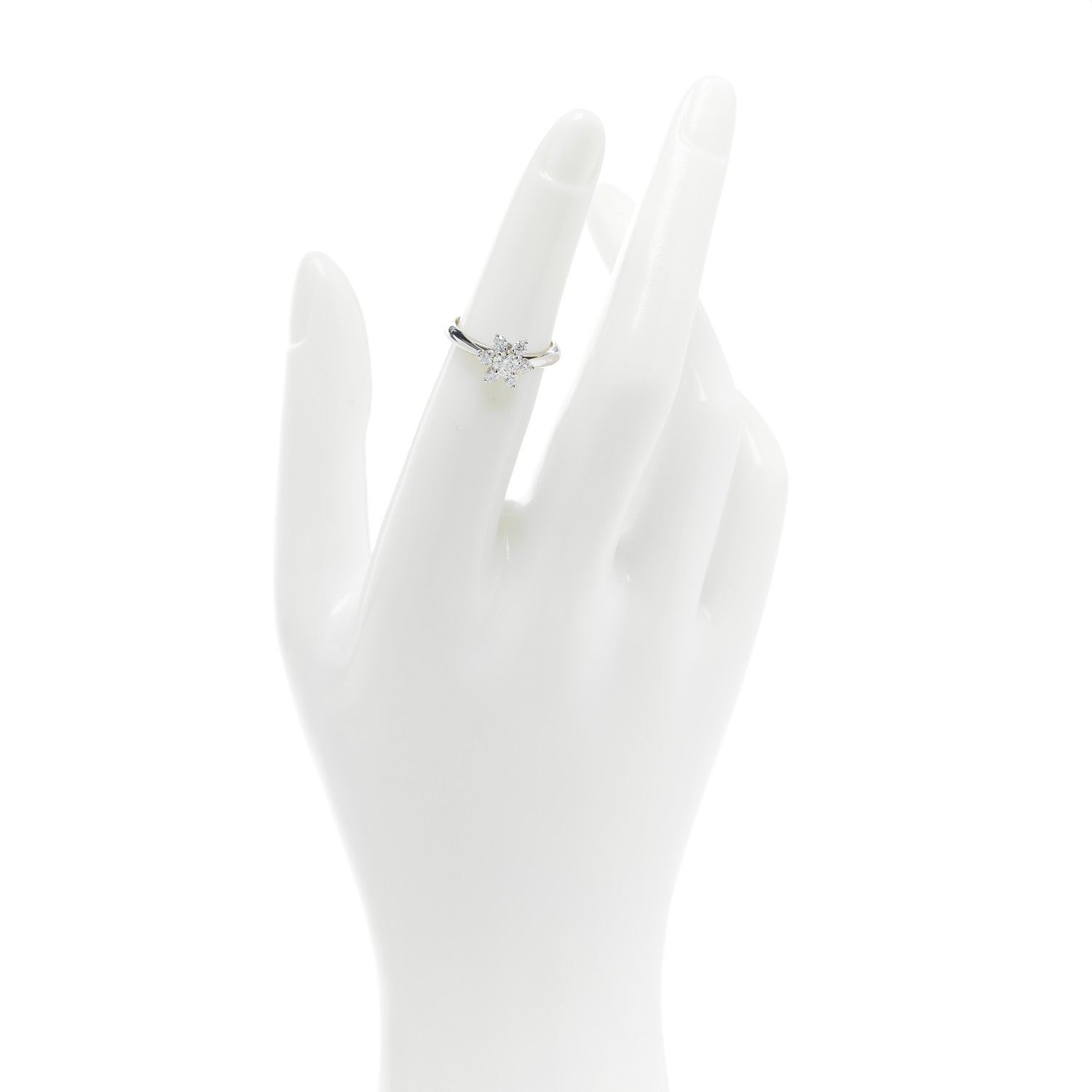 Tiffany Platinum Diamond Flower Ring 48 4.5 2 of 5