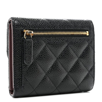 Chanel Caviar Quilted Compact Flap Wallet Black 3 of 9