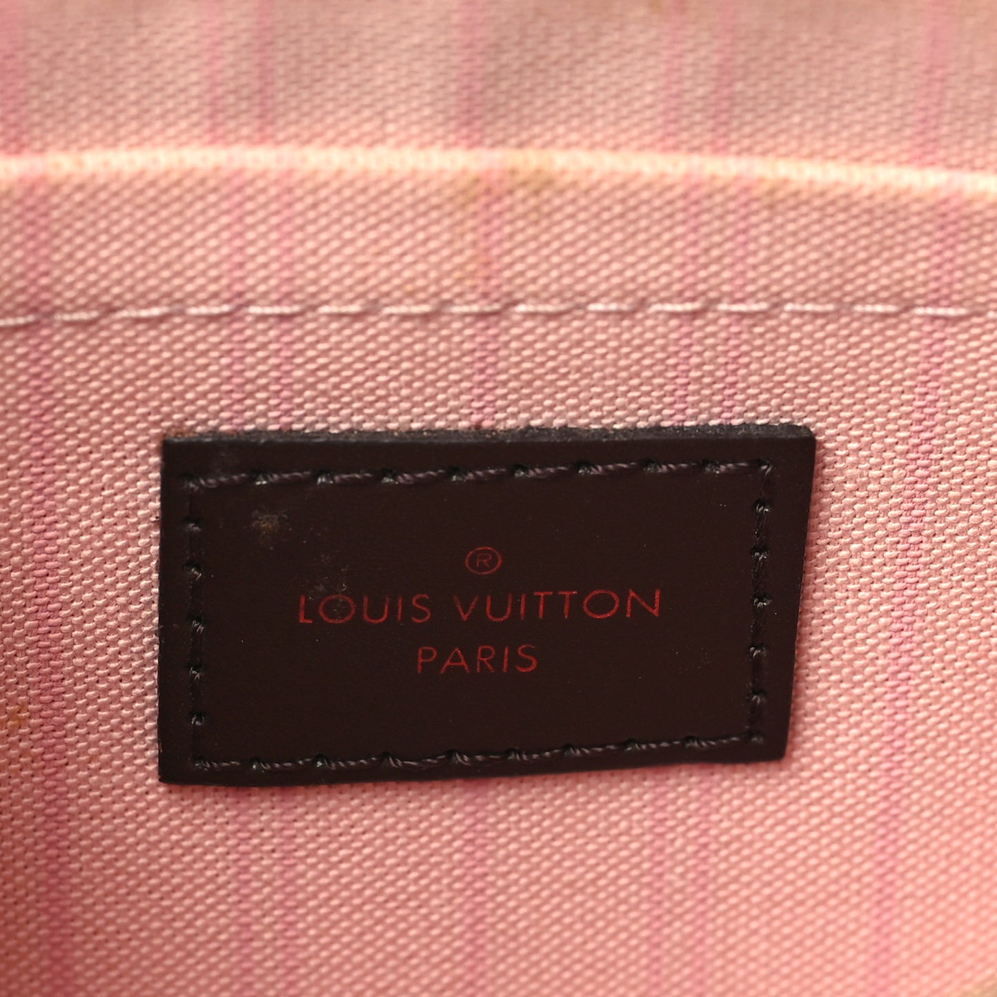 Damier Ebene Neverfull MM GM Pochette Rose Ballerine