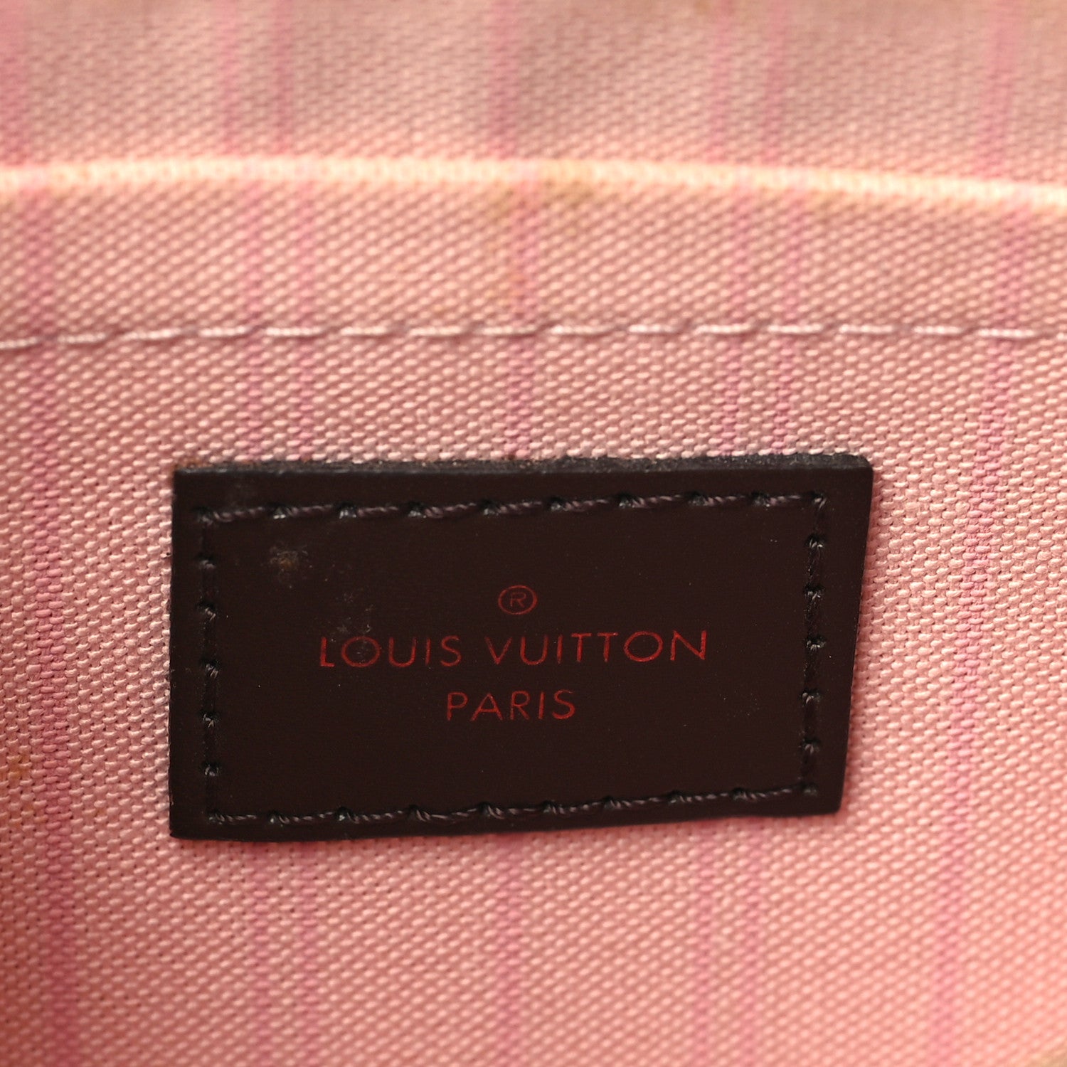 Louis Vuitton Damier Ebene Neverfull MM GM Pochette Rose Ballerine 6 of 9