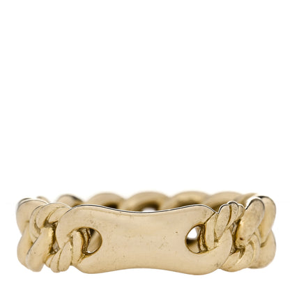 David Yurman 18K Yellow Gold Diamond 5mm Belmont Curb Link Band Ring 48 4.5 3 of 4