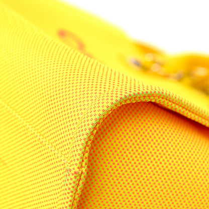 Chanel Mixed Fibers Calfskin Deauville Medium Tote Yellow Orange 10 of 17
