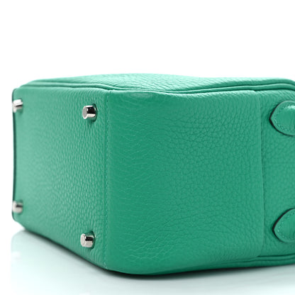 Hermes Taurillon Clemence Mini Lindy 20 Menthe 8 of 9