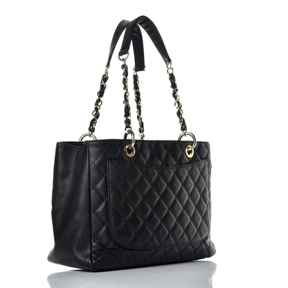 Chanel Caviar Quilted Grand Shopping Tote GST Black 3 of 9