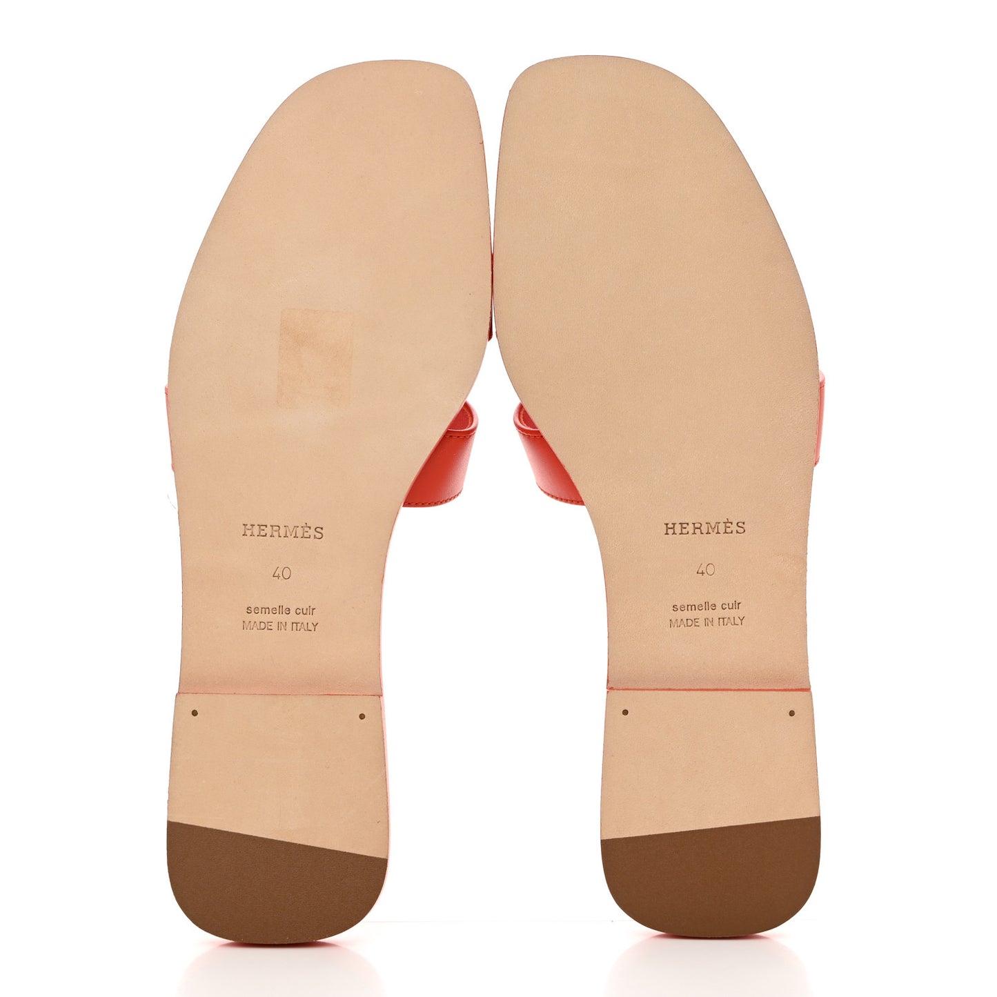 Calfskin Oran Sandals 40 Orange Capucine