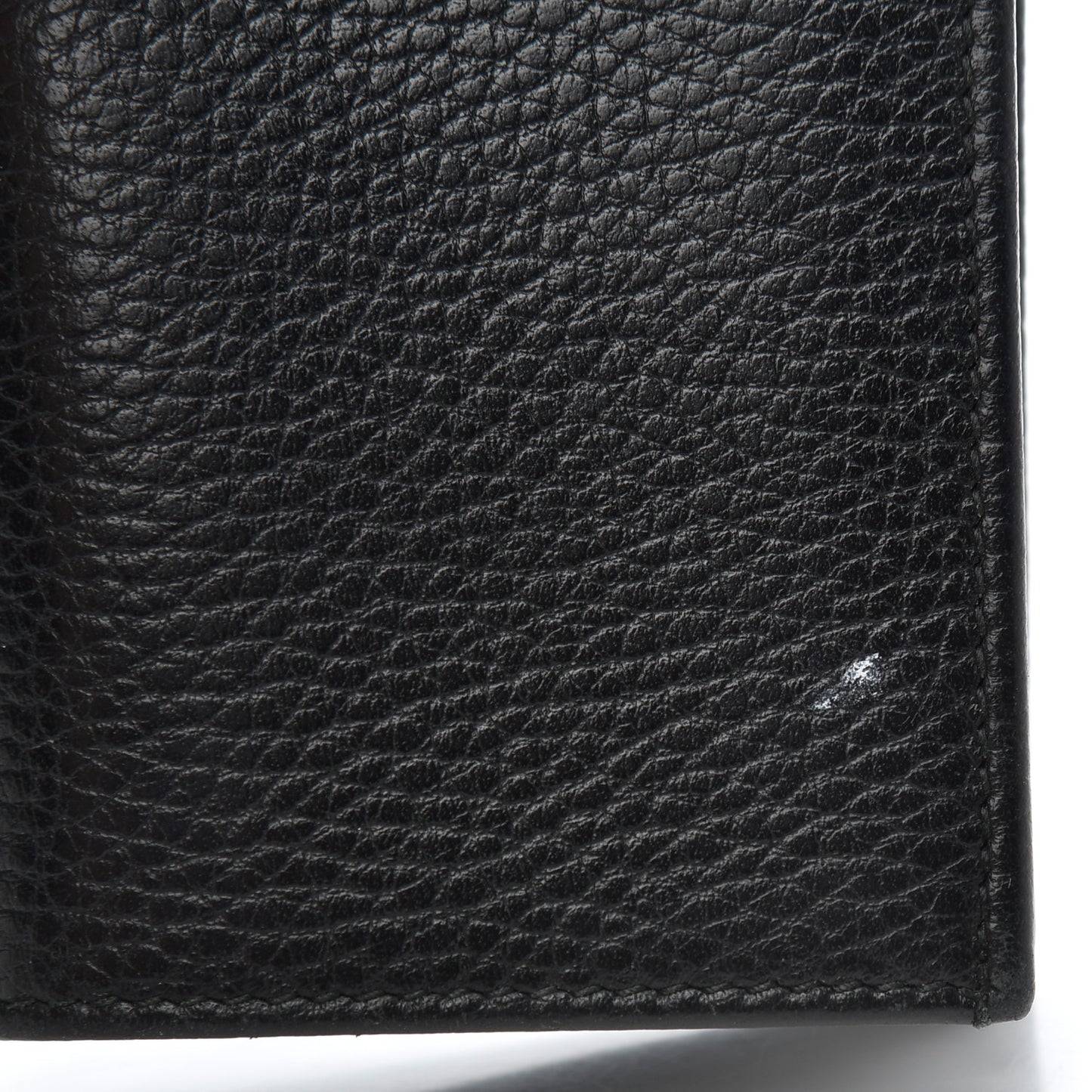 Pebbled Calfskin Butterfly Card Case Black